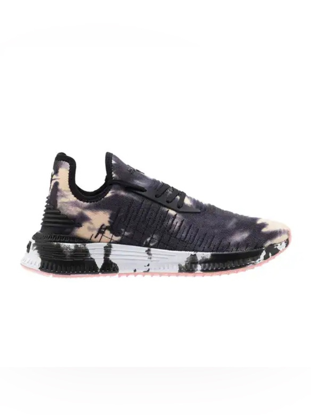 Puma Men's Avid evoKNIT "City Punch" Black and Pink Tie-Dye Knit Sneaker Sz 5.5